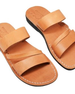 ‘The Disciple’ Jesus Sandals – Made in Israel – Natural Tan Leather