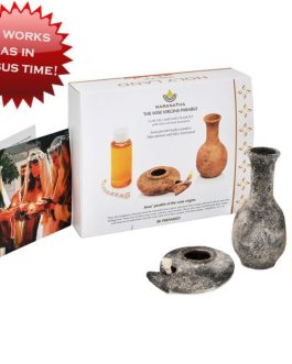 Maranatha – Wise Virgins Clay Lamp, Filler & Jerusalem Oil – Boxed Gift Set